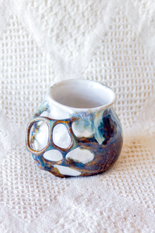 Mug en céramique "Laminari" en gris et bleu