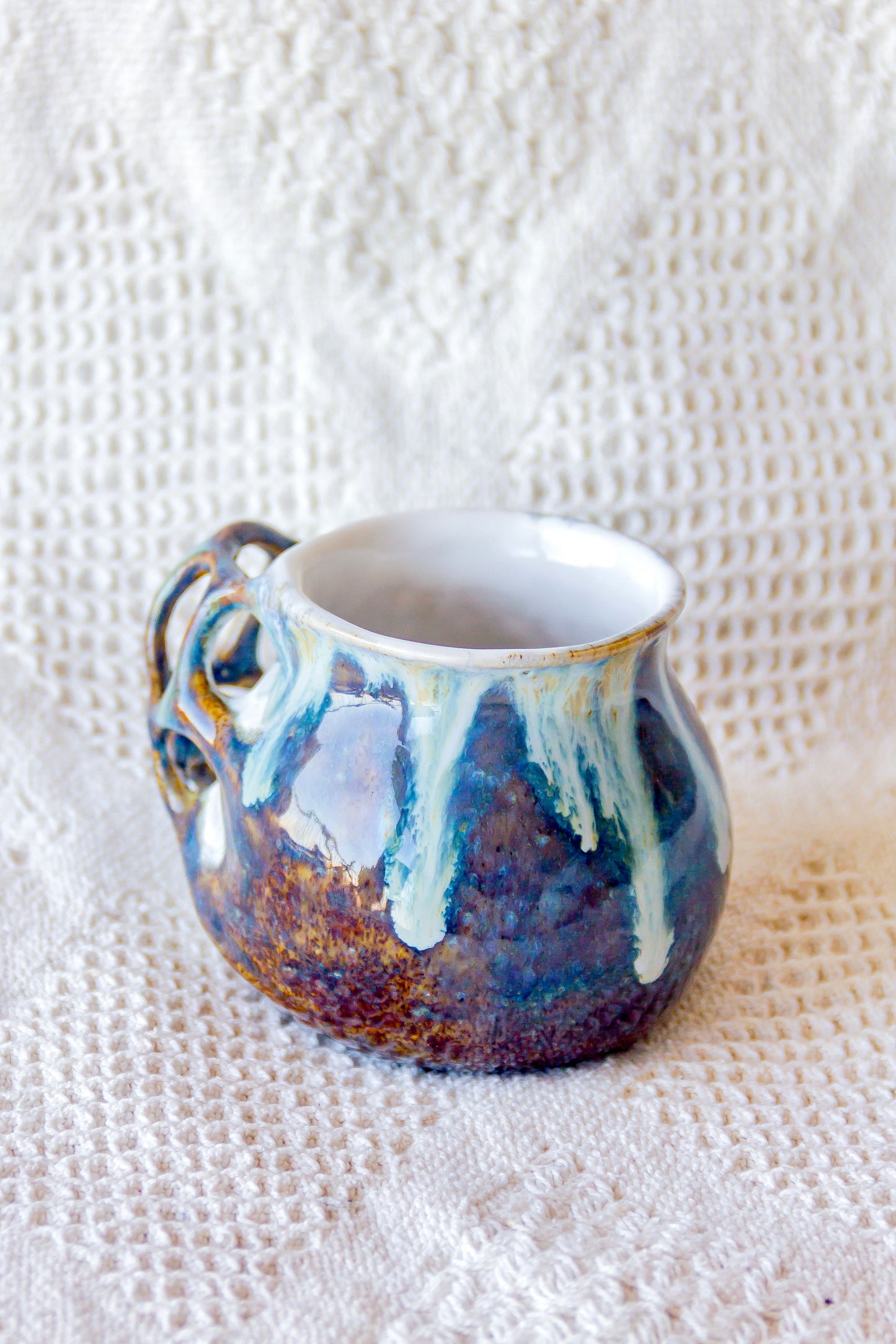 Mug en céramique "Laminari" en gris et bleu