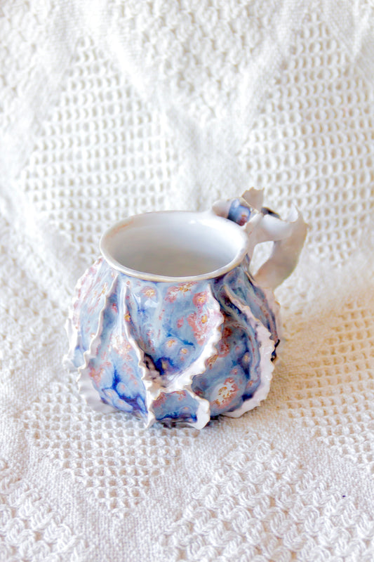 Mug en céramique "Laminari" en gris et bleu