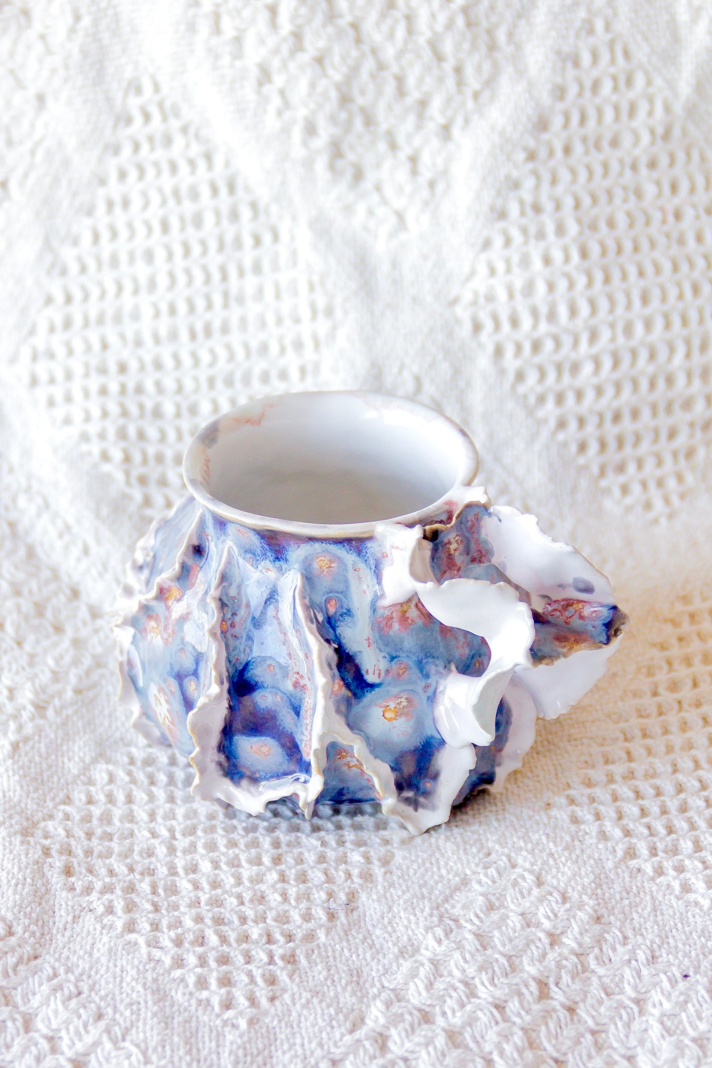 Mug en céramique "Laminari" en gris et bleu