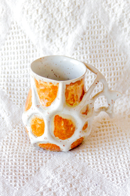 Kubek ceramiczny “Tripto” brązowo-biały