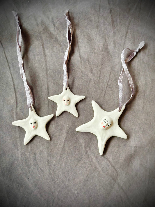 Pendentif en céramique, décoration de sapin de Noël, motifs variés