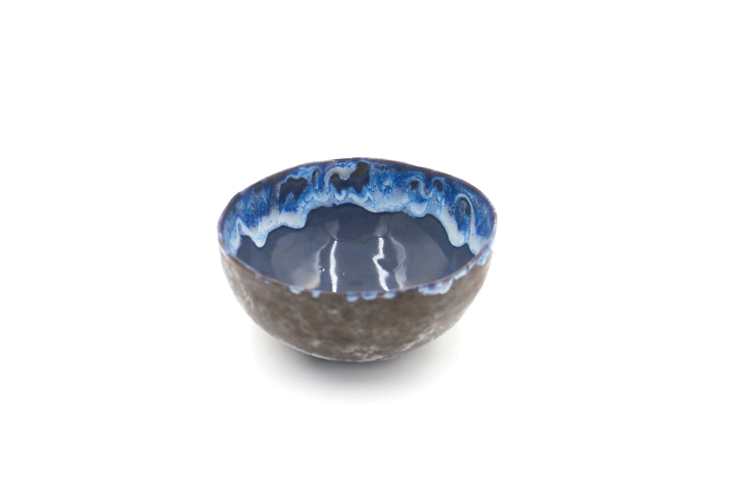 Miska ceramiczna w kolorze szaro-niebieskim