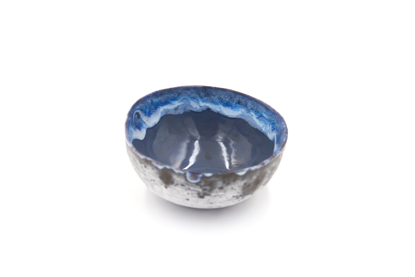 Miska ceramiczna w kolorze szaro-niebieskim
