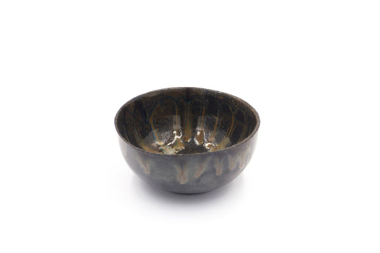 Miska ceramiczna w kolorze brązowo-czarnym