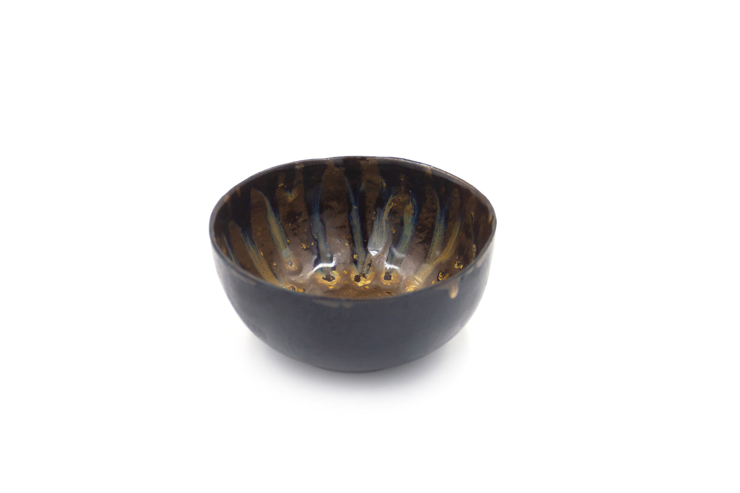 Miska ceramiczna w kolorze brązowo-czarnym